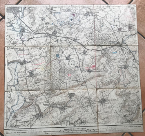 Landkarte meßtischblatt - landkarte,