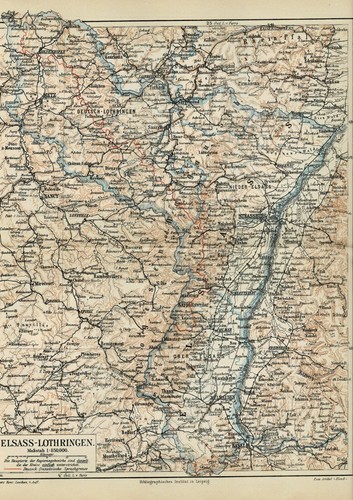 Karte von elsass lothringen - von, elsass-lothringen