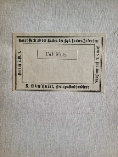Kartenblatt 158 metz - nr.,